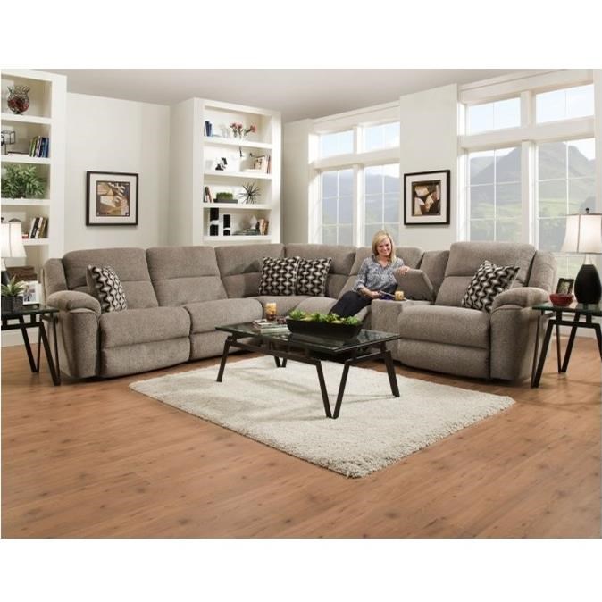 Sectional with recliner and deals cup holder